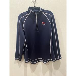 Sunice Women's Size XL Navy Golf 1/4 Zip Pullover Logo'd 123rd US Open at LACC